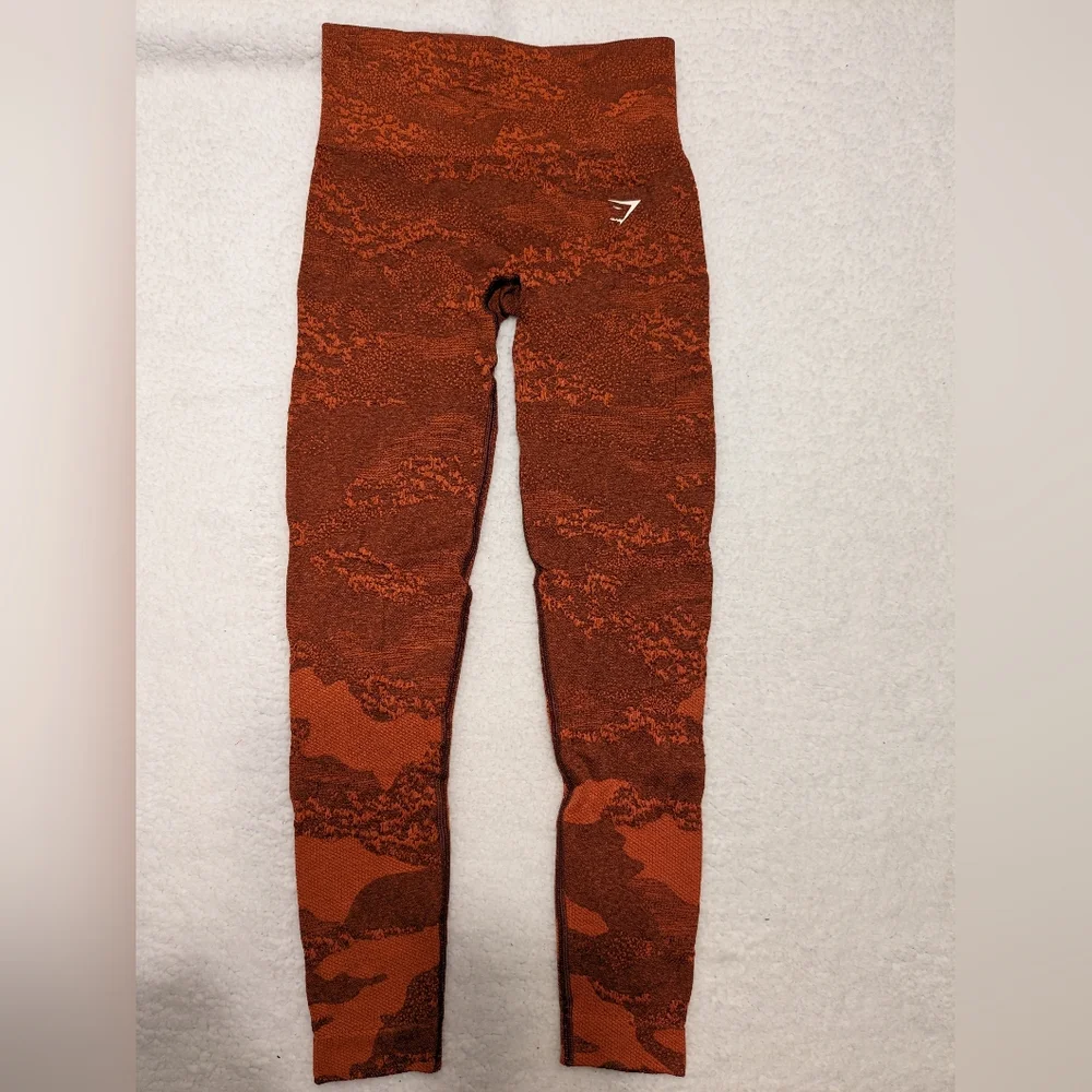 Gymshark leggings pretty orange new condition size XS